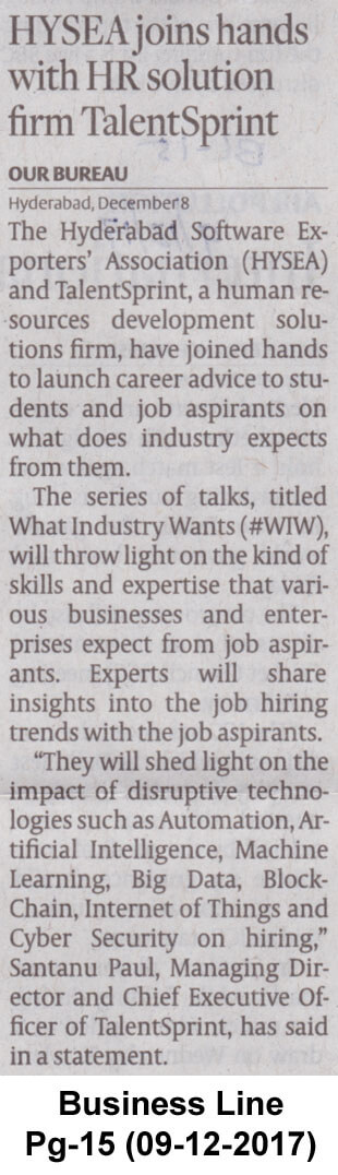 HYSEA and TalentSprint partner