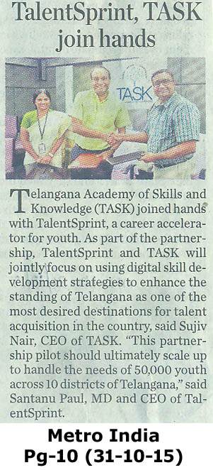 TalentSprint to skill graduates across ten districts of Telangana