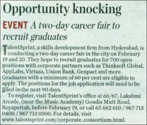 Opportunity knocking